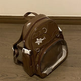 KYLETHOMASW  -  Japanese Y2k Aesthetic Sweet Kawaii Backpack Women Transparent Schoolbags Girls Students Chic Preppy Casual Ita Bags Streetwear