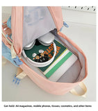 KYLETHOMASW  -  High Capacity School Backpack for Elementary Girls Cute Japanese Ins Style Double Shoulder Bag Breathable Nylon Urban Minimalist