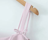 KYLETHOMASW  -  Sexy Spaghetti Straps Black Pink Mini Dress Women Pleated Hem Patchwork A-line Slim Summer Dresses Party Robe