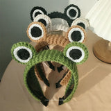 Kylethomasw Fashion Cartoon Big Eyes Frog Hair Band Wash HairBand Korean Version Headwear Hair Accessories For Women