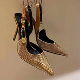 KYLETHOMASW  - Carmella Sequined Pointed Toe Pumps