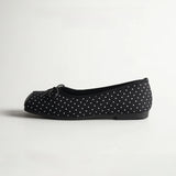 KYLETHOMASW  -  Polka Dot Flat Head Square Ballet Shoes Women's Versatile  Knot Gentle Fairy Style for Skirts Spring Season Fashion