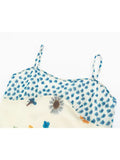 KYLETHOMASW  -  French Fashion Slim Flower Print Slash Neck Sleeveless Vacation Short Dresses