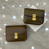 Kylethomasw Design Luxury BOX Cowhide High Quality Tofu Buns Bags Fashion Ladies Genuine Leather Single Shoulder Messenger Bag