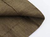 KYLETHOMASW  -  Color Single Breasted Vest Minimalist Casual Pants Retro Linen Texture Coffee Two Pieces Set Women Straight Leg