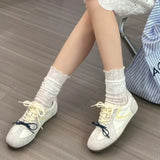 KYLETHOMASW  -  Retro Concise Round Toe Women Shoes 2025 Spring New Korean Hot Style Casual Comfortable Soft Sneakers Elegant Ladies Shoes