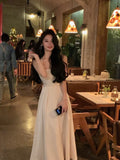 Kylethomasw Summer New Elegant Casual Party Mid-length Dress Sleeveless Vintage A-Line Solid Chic Prom Wedding Vestidos Female Clothes Robe