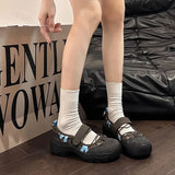 KYLETHOMASW  -  Women's Retro Style Shallow Mouth Casual Mary Jane Autumn New Fashion Versatile Comfortable Thick Soled Sports Single Shoes
