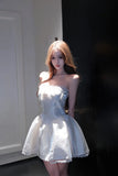 KYLETHOMASW  -  High Quality Luxury Chest Hugging Dresses Spring Women Sleeveless Backless Ball Gown Dress Summer High Waist Zipper Mini Dress