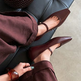 KYLETHOMASW  -  Summer Women's Genuine Leather Mary Jane Shoes Sandals Fashion Buckle with Square Toe Soft Bottom ladies Shoes