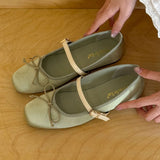 KYLETHOMASW  -  Yellow New Brand Women Flats Round Toe Shallow Slip On Ladies Casual Ballet Shoes Soft Leather Eelgant Balle Shoes Mujer