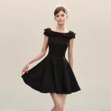 KYLETHOMASW  -  Summer Fashion Mini Dress Women Slim Fit Elegant Short Sleeves A Line Dresses French Chic Female Casual Sweet Cute Ladies Dress