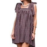 KYLETHOMASW  -  Womens French Vintage Floral Print Casual Loose Fit Strap Jumper Dress
