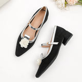 KYLETHOMASW  -  3cm Heels Velvet Shoes Women Roman Style 5cm Rubber Med Flock Rome Slides PU Hoof 3cm Heels African Shoes 5cm Roman Velvet Med R