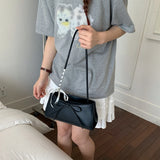 KYLETHOMASW  -  Women's Small PU Leather Shoulder Bag New Trend Solid Color Underarm Tote Bag Female Fashion Sweet Casual Dating Handbags