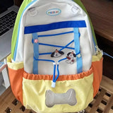 KYLETHOMASW  -  Patchwork Contrast Color Transparent Backpack High-capacity Harajuku All Match Backpacks Y2k Students Travel Schoolbags Women