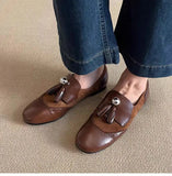 KYLETHOMASW  -  Women Flats Loafers Shoes Designer Casual Mary Jane Summer 2025 Dress Women Sandals Walking Pu Leather Lolitas Round-toed Shoes