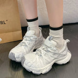 KYLETHOMASW  -  Platform Soled Lace Up Women Sneakers 2025 New Fashion Comfortable Soft Sports Shoes Outdoor Casual Couple Running Shoes