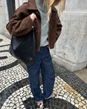 KYLETHOMASW  -  Fashion Lapel Collar Zipper Jacket Women's Casual Solid Suede Full Sleeve Coat 2025 Lady Autumn Chic High Street Outwear