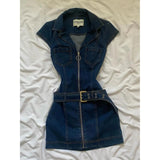 KYLETHOMASW  -  Y2k Denim Dresses Women Spring Summer American Retro Fashion Mini Dress Streetwear Solid Sexy Vestidos Mujer