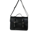Kylethomasw Korean Women's New Autumn Winter British Cambridge High Capacity PU Leather Portable Single Shoulder Messenger Bag