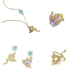 Kylethomasw 3d Little Frog Little Jumping Frog Earrings Necklace Ring Wholesale Set Jewelry For Woman Trend