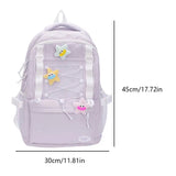 KYLETHOMASW  -  School Bag Aesthetic Students Backbag Large Capacity Knapsack Teenagers Versatile Bookbag Kawaii College Rucksack Daily Backpack