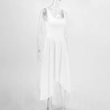 KYLETHOMASW  -  Summer Sexy White Dress Women Fashion Slim Sleeveless Elegant Party A-LINE Dresses Female Patchwork Casual Streetwear Clubwear
