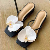 KYLETHOMASW  -  Sandals Decorations Flower Shoe Accessories Vacation Style Removable Butterfly Orchid Shoes Charms DIY Shoe Buckle Clogs Buckle