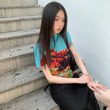 KYLETHOMASW  -  Goth Y2K Grunge Tee for Women – Short Sleeve Summer Streetwear T-shirt