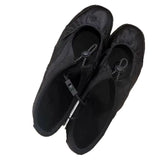 KYLETHOMASW  -  Women Satin Elastic Band Mary Jane Shoes Genuine Leather Shallow Mouth Flat Shoes Casual Outdoor Comfortable Ballet Shoes