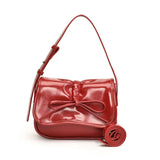 KYLETHOMASW  -  Y2K Cute Bow Tie Design Women's Underarm Bag 2024 New Soft Pu Leather Shoulder Bag Fashion Trend Crossbody Bag Handbag Purses