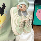 KYLETHOMASW  -  Tenis Feminino Women's Canvas Shoes Spring 2026 New Korean Style Versatile Dopaamine Breathable Casual Loafers Low Top Sneakers