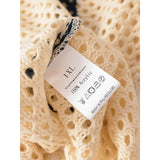 KYLETHOMASW  -  Women Hollow Out Knit Pullover Short Sleeve V Neck Casual Loose Sweater Autumn Tops