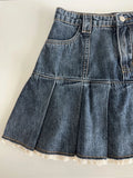 Kylethomasw  Women's Blue Denim A-Line Pleated Mini Skirt Fashion Korean Skirt Vintage Harajuku Y2k Girl Kawaii Jean Skirt Streetwear Summer