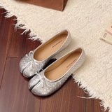 KYLETHOMASW  -  New Korean Style Women's Split-Toe Loafers Shallow Cut Ballet Flat Slip-Ons with Comfortable Mary Jane Spring/Autumn Tabis Shoes