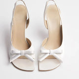 KYLETHOMASW  -  Light Blue Satin Bow Tie Slip-On Stilettos Sandals Woman Summer Pink Open Toe Rear Tripwire Women's French Casual Shoes