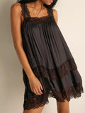 KYLETHOMASW  -  Women Vintage Mesh Babydoll Dresses Fairy Lace Mini Dress Y2k Floral Lace Trim Ruffle Chic Kawaii Harajuku Short Dress