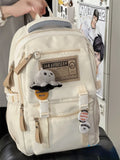 KYLETHOMASW  -  Schoolbag Female College Students Retro Simple Computer Backpack Junior High School Student Large-capacity Travel Backpack Male