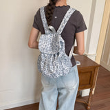 KYLETHOMASW  -  Women Leopard Print Drawstring Backpack Flap Cover Ruched Pockets Shoulder Straps Girls Daily Travel School Small Daypack
