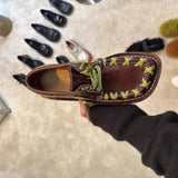 KYLETHOMASW  -  Flats Women Shoes Lace Up Leather Classic Shoes Designer Brand Sneakers 2025 Summer Fad Trend Retro Oxford