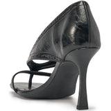 KYLETHOMASW  -  Clip Toe Cover Heel Leather Sandals Sexy Square Toe Solid One Word Belt Customized New Arrivals Fashion Women Modern Shoes