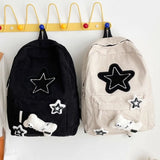 KYLETHOMASW  -  Star Corduroy Mochila  Japanese Contrast Bag Lightweighte Mochilas Mujer Girls Bolsas Fashionable Bags for Woman Backpack