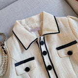 KYLETHOMASW  -  Casual Set Women's Summer Short-sleeved Jacket High Waist Wide Leg Shorts Two-piece Set Fashion Female Clothes