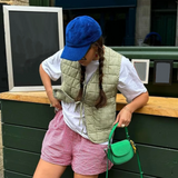 KYLETHOMASW  -  Women Y2K Tie Front Quilted Vest Plaid Floral V Neck Cropped Padded Gilet Coquette Sleeveless Jacket Going Out Top