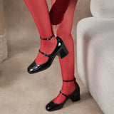 KYLETHOMASW  -  New Women Pumps Spring Autumn Fashion Quality Shoes Low Heel Square Square Toe Comfortable Sexy Heels Ladies Zapatos De Mujer