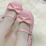 KYLETHOMASW  -  Women's High Heel Shoes New Elegant Party Shoes for Women Princess Fashion Lolita Causal Ladies Mary Jane Shoes Glossy PU