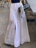 KYLETHOMASW  -  French Style Patchwork Mushroom Edge Split Skirt Women Summer New Versatile and Personalized A-line Long Skirts