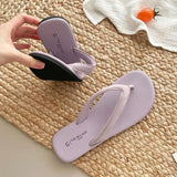 KYLETHOMASW  -  Summer Candy Color Women Slipper Fashion Slip On Ladies Casual Flip Flop Shoes Soft Flat Heel Outdoor Beach Slide New Woman