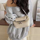 KYLETHOMASW  -  Women's Small PU Leather Clasp Crossbody Bag Retro Daily Dating Party Shoulder Bags New Trend Solid Handbags and Purses
